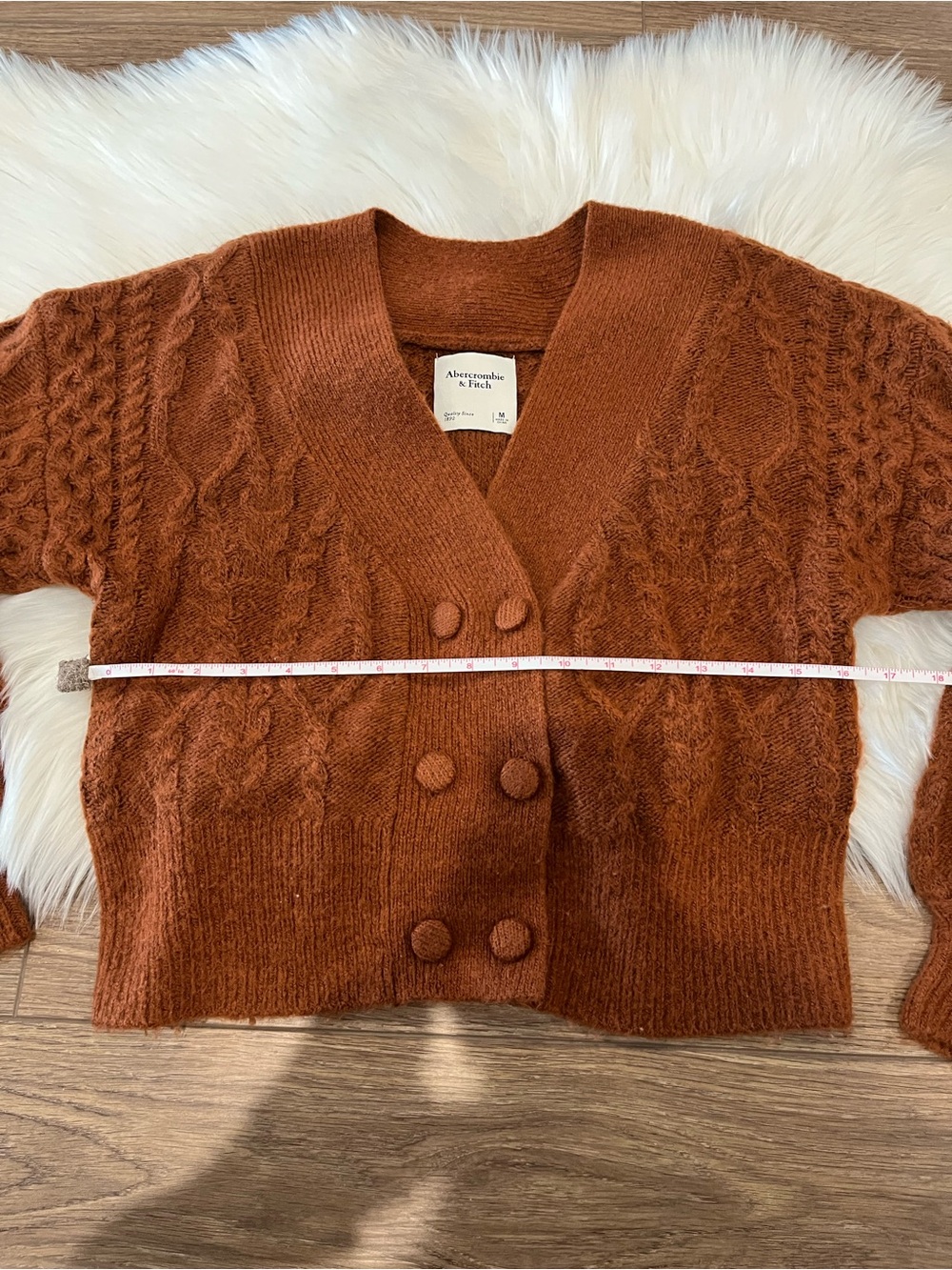 Abercrombie & Fitch Cable Knit Sweater Size M - Picture 6 of 7